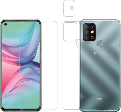 FashionCraft Front and Back Screen Guard for Infinix Hot 10 + Camera(Pack of 3)