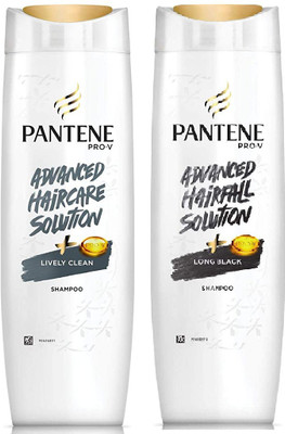 PANTENE 1 Lively Clean +1 Long Black Shampoo 340 Ml *2 Pcs(680 ml)
