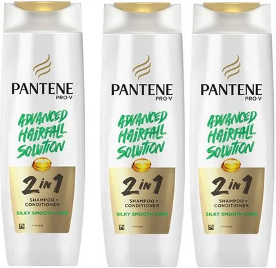 PANTENE 2 in 1 Silky Smooth Shampoo For Women 340 Ml 3 Pcs(1020 ml)