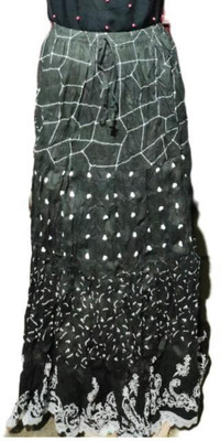 mouli Printed Women Regular Black Skirt