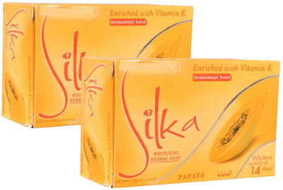 Silka Papaya Skin Lightening Soap With Glutathione(2 x 67.5 g)