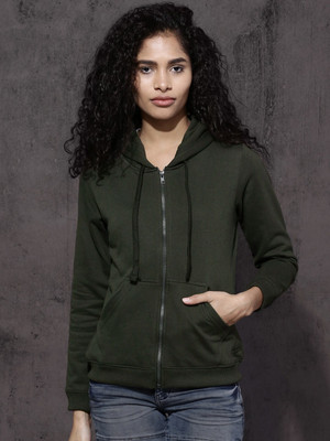 Roadster Full Sleeve Solid Women Sweatshirt