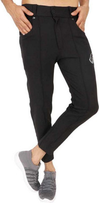 Adabsha Solid Men Black Track Pants