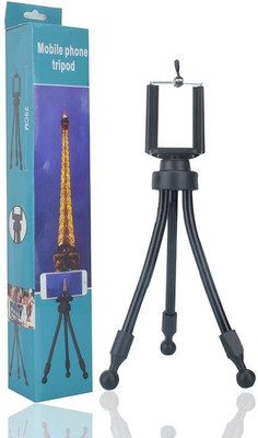 VibeX ™ XII-10 Mini Flexible Tripod / Mobile Phone Tripod 29cm Tripod(Black, Supports Up to 1500 g)