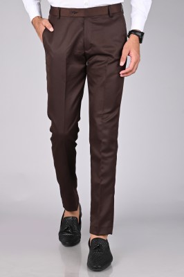 MANCREW Regular Fit Men Maroon Trousers