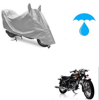 Feel heaven Two Wheeler Cover for Royal Enfield(Electra Delux, Silver)