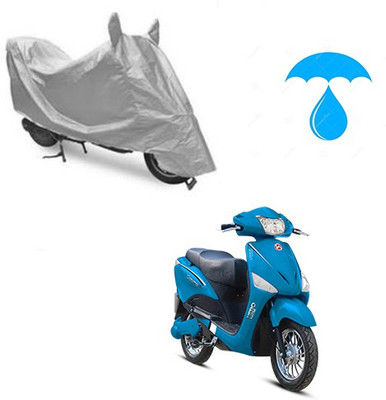 saanvi Two Wheeler Cover for Hero(Electric Optima, Silver)