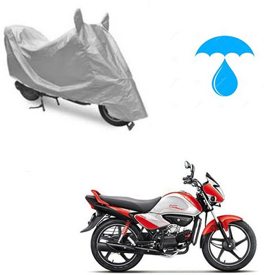 saanvi Two Wheeler Cover for Hero(Splendor I Smart, Silver)