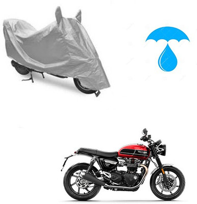 Feel heaven Two Wheeler Cover for Triumph(Twin, Silver)