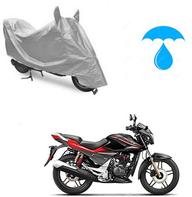 saanvi Two Wheeler Cover for Hero(CBZ Extreme, Silver)
