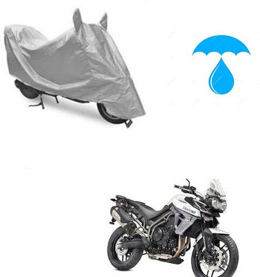 Atulit enterprises Two Wheeler Cover for Triumph(Tiger 800 XR, Silver)