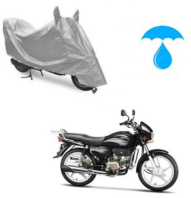 saanvi Two Wheeler Cover for Hero(Splendor Plus, Silver)