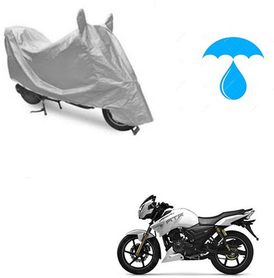 Atulit enterprises Two Wheeler Cover for TVS(Apache RTR 180, Silver)