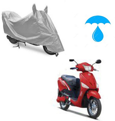 saanvi Two Wheeler Cover for Hero(E Scoot, Silver)