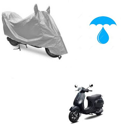 saanvi Two Wheeler Cover for Piaggio(Vespa LX, Silver)
