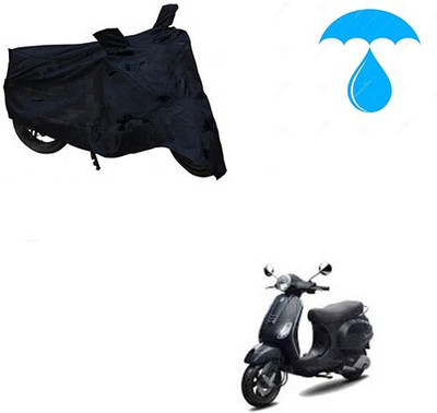 Feel heaven Two Wheeler Cover for Piaggio(Vespa LX, Black)