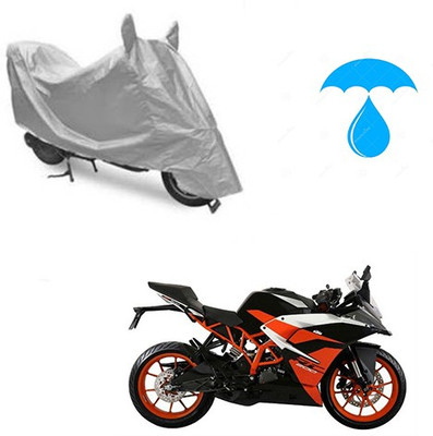 saanvi Two Wheeler Cover for KTM(RC 200, Silver)