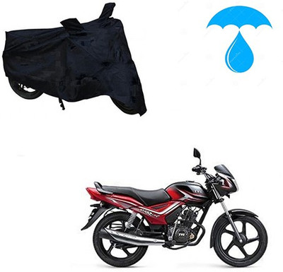 Feel heaven Two Wheeler Cover for TVS(Star City, Black)