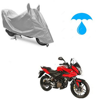 saanvi Two Wheeler Cover for Bajaj(Pulsar AS 150, Silver)