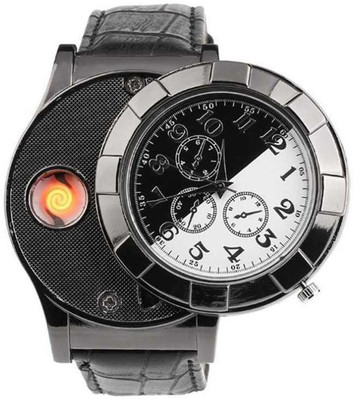 TrustShip ™ Flameless Metal USB Windproof Watch Cigarette Lighter USB Charged With New Innovative Lighter Watch Smoking Flameless Rechargeable Wrist Cigarette Lighter USB Rechargeable Cigarette Cigar Lighter Watch Novelty Cool Lighters Windproof Flameless Unique Designer Wristwatches USB Watch Light