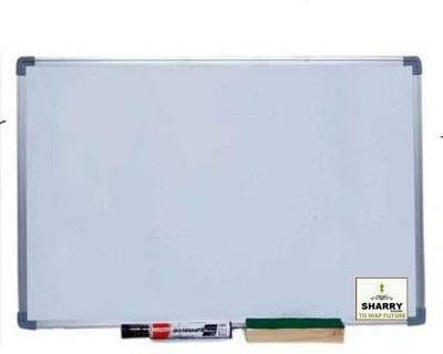 Sharry Non Magnetic Non magnetic 2x1.5 Melamine Medium Whiteboards and Duster Combos(White)