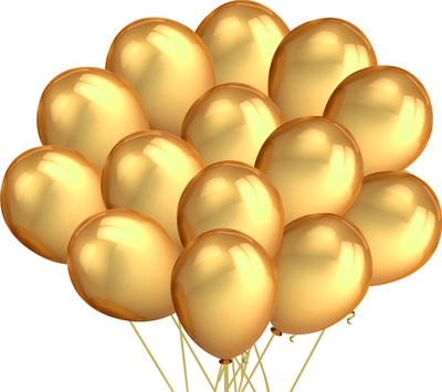 PARTY MIDLINKERZ Solid Set Of 51 Pcs Gold Balloons Decoration/Girls birthday decoration Balloon(Gold, Pack of 51)