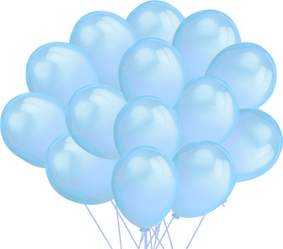 PARTY MIDLINKERZ Solid Set Of 100 Pcs Sky Blue Balloons Decoration/Girls birthday decoration Balloon(Blue, Pack of 100)