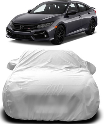 APNEK Car Cover For Honda Civic (With Mirror Pockets)(Silver)