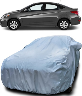 Gavya Car Cover For Hyundai Accent (With Mirror Pockets)(Silver)