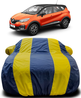 Gavya Car Cover For Renault Captur (With Mirror Pockets)(Blue, Yellow)