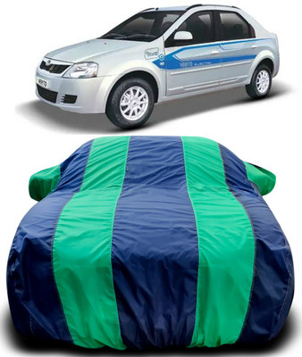 MoTRoX Car Cover For Mahindra e-Verito (With Mirror Pockets)(Blue, Green)