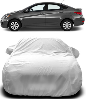 Gavya Car Cover For Hyundai Accent (With Mirror Pockets)(Silver)