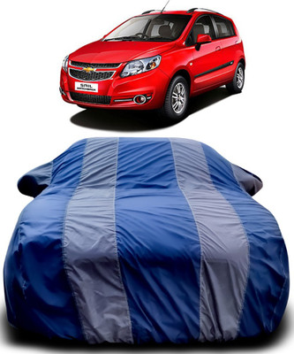 Gavya Car Cover For Chevrolet Sail Hatchback (With Mirror Pockets)(Blue, Grey)