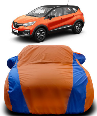 Gavya Car Cover For Renault Captur (With Mirror Pockets)(Orange, Blue)