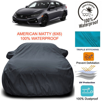 APNEK Car Cover For Honda Civic (With Mirror Pockets)(Grey)