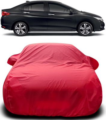 MoTRoX Car Cover For Honda City i-Vtec (With Mirror Pockets)(Red)