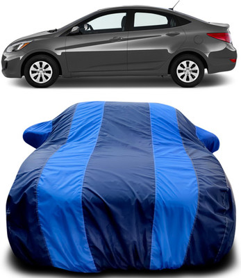 MoTRoX Car Cover For Hyundai Accent (With Mirror Pockets)(Blue, Blue)