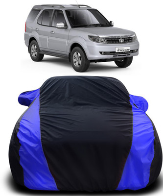 APNEK Car Cover For Tata Safari Storme (With Mirror Pockets)(Black, Blue)