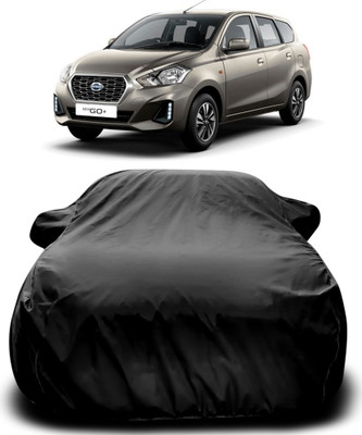 NUMBOR ONE Car Cover For Datsun Go+ (With Mirror Pockets)(Black)