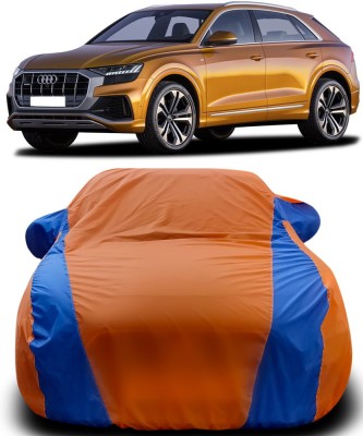 Elegance Car Cover For Audi Q8 (With Mirror Pockets)(Orange, Blue)