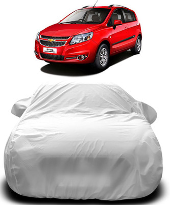 Gavya Car Cover For Chevrolet Sail Hatchback (With Mirror Pockets)(Silver)