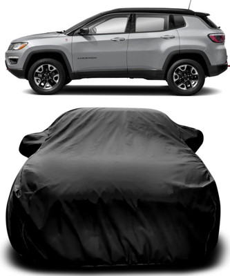 MoTRoX Car Cover For Jeep Compass (With Mirror Pockets)(Black)
