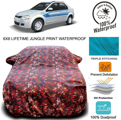 ProRox Car Cover For Mahindra e-Verito (With Mirror Pockets)(Red, Green)