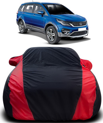 APNEK Car Cover For Tata Hexa (With Mirror Pockets)(Black, Red)