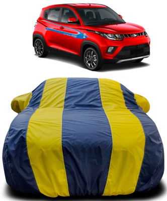MoTRoX Car Cover For Mahindra KUV100 (With Mirror Pockets)(Blue, Yellow)
