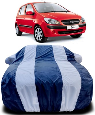 EverLand Car Cover For Hyundai Getz Prime (With Mirror Pockets)(Blue, White)