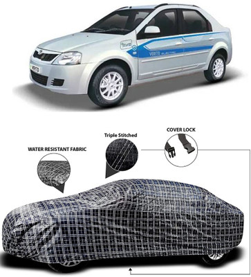 Gavya Car Cover For Mahindra e-Verito (With Mirror Pockets)(White, Black)