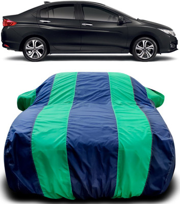 Gavya Car Cover For Honda City i-Vtec (With Mirror Pockets)(Blue, Green)