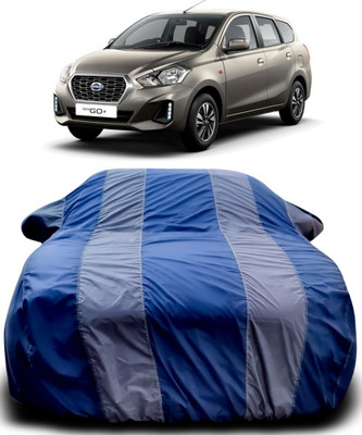 APNEK Car Cover For Datsun Go+ (With Mirror Pockets)(Blue, Grey)