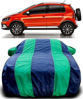 Elegance Car Cover For Volkswagen Polo Cross (With Mirror Pockets)(Blue, Green)